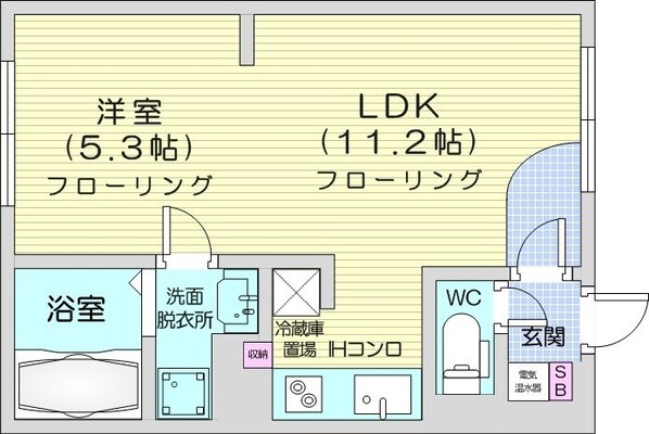 北１３条東駅 徒歩8分 4階の物件間取画像